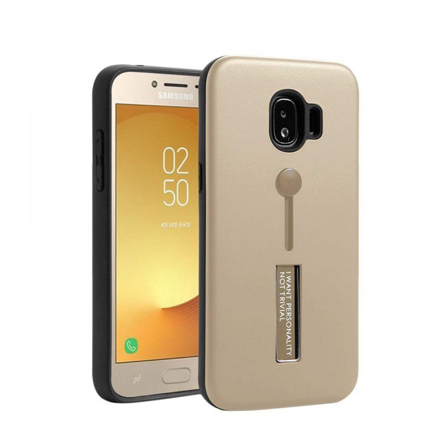 Margoun I Want Personality Not Trivial Strap Case Cover with Kickstand for Samsung Galaxy J2 Pro – Black , Dark Blue , Red , Gold