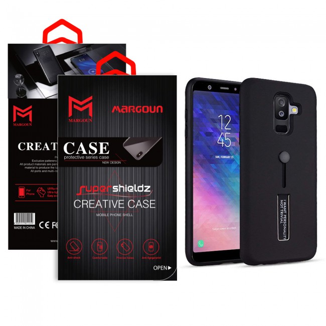 Margoun I Want Personality Not Trivial Strap Case Cover with Kickstand for Samsung Galaxy J8 – Black , Red , Gold