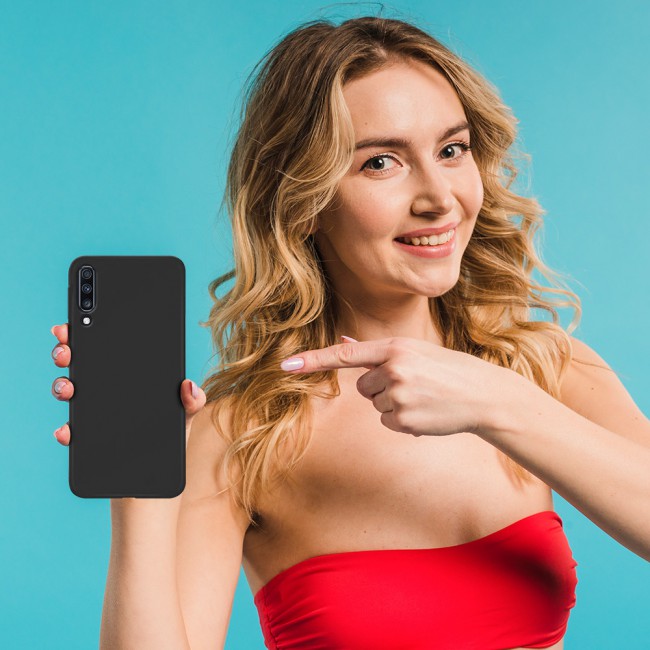 Margoun KST Design Silicon Case Cover for Samsung Galaxy A70 - ( Black , Red , Blue )