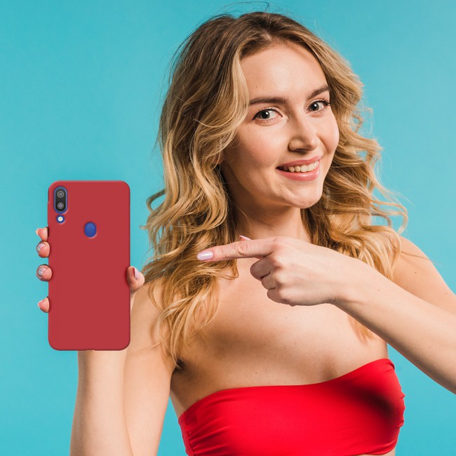 Margoun KST Design Silicon Case Cover for Samsung Galaxy M20 - ( Black , Red , Blue )