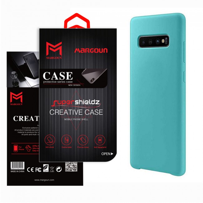 Margoun Protective Silicon Case for Samsung Galaxy S10 Plus – Black , White , Red , Dark Blue , Light Blue , Purple