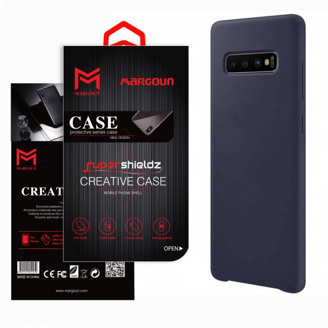 Margoun Protective Silicon Case for Samsung Galaxy S10 Plus – Black , White , Red , Dark Blue , Light Blue , Purple