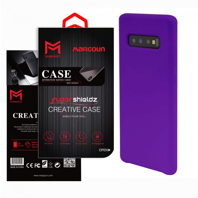 Margoun Protective Silicon Case for Samsung Galaxy S10 Plus – Black , White , Red , Dark Blue , Light Blue , Purple