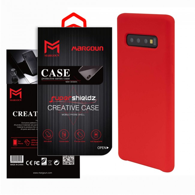 Margoun Protective Silicon Case for Samsung Galaxy S10 Plus – Black , White , Red , Dark Blue , Light Blue , Purple