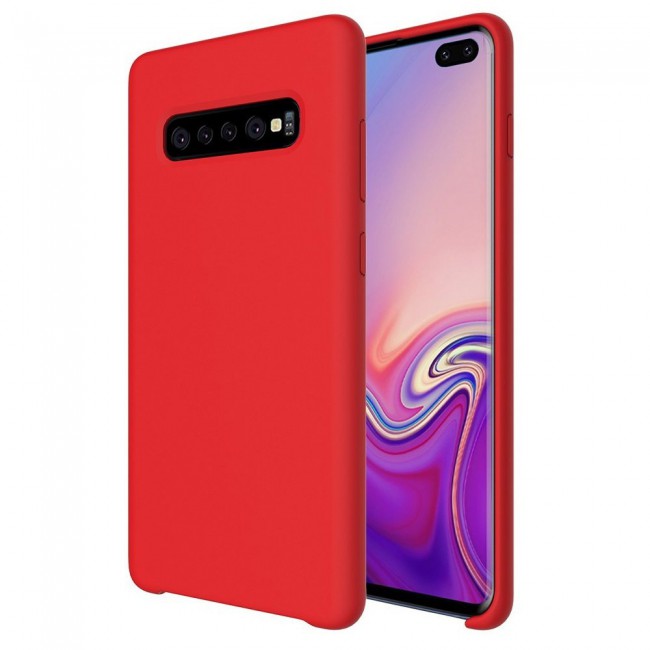 Margoun Protective Silicon Case for Samsung Galaxy S10 Plus – Black , White , Red , Dark Blue , Light Blue , Purple