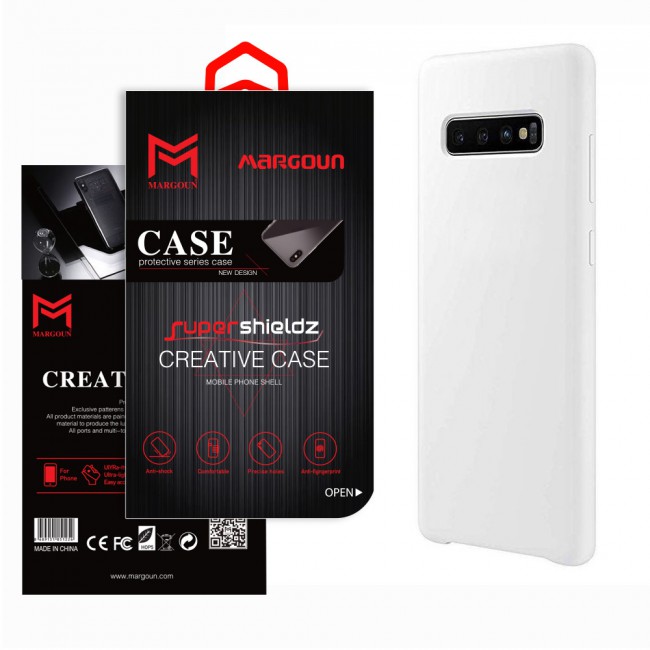Margoun Protective Silicon Case for Samsung Galaxy S10 Plus – Black , White , Red , Dark Blue , Light Blue , Purple