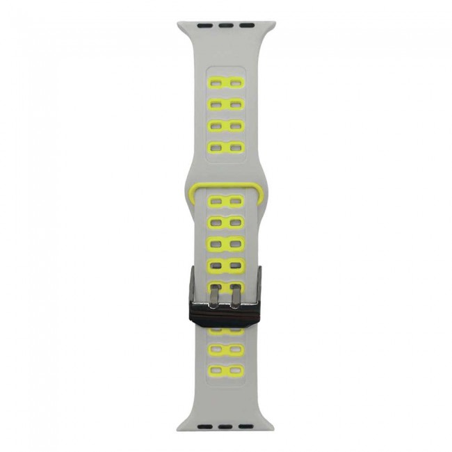 Margoun Silicone Apple Watch Replacement band 42-44-45mm - GreyYellow