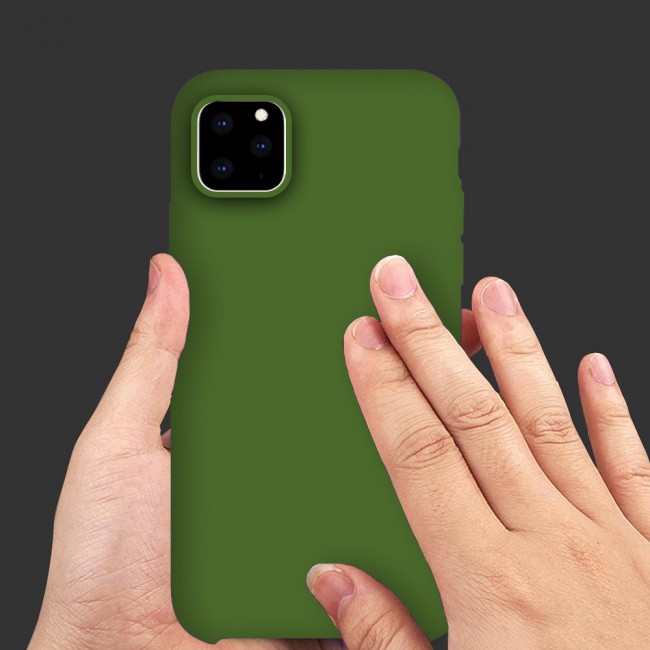iphone 11 Pro (5.8 inch) Silicone Case Cover - Black , Grey , Blue , Dark Blue , Green , Red , Peach