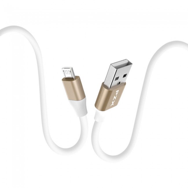 PZX V126 2.0A Micro USB data Cable 2m – White/Rose Gold