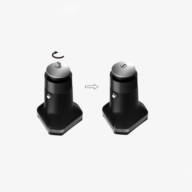 RUKINI Car Charger CobraPlus Dual USB COPL509M with1m/3.3ft Micro USB Cable – Black , Silver , Coral