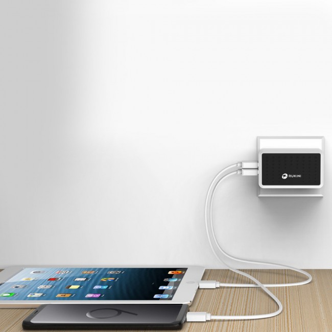 Rukini Charging Adapter Dual USB 36W RUK36WQ30 - White