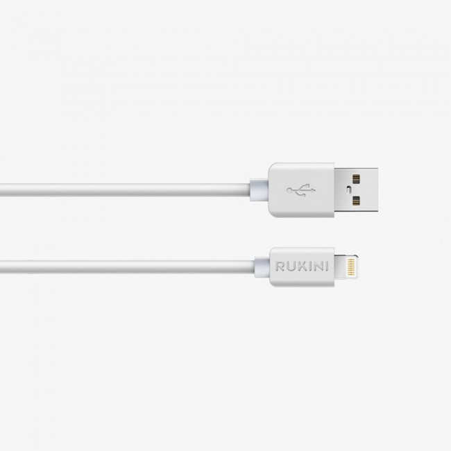 Rukini Lightning to USB Charge &amp; Sync Cable COLTH101 1m/3.3ft – Black , White