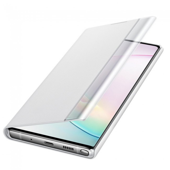 Samsung Galaxy Note 10 Plus Flip Clear Smart View Cover EF-ZN975CBEGUS – White