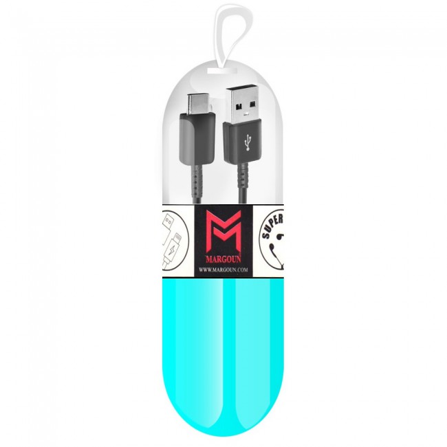 Samsung Galaxy S10 Black USB Cable with Free Margoun Cable Organizer – Black ,  White , Blue , Purple