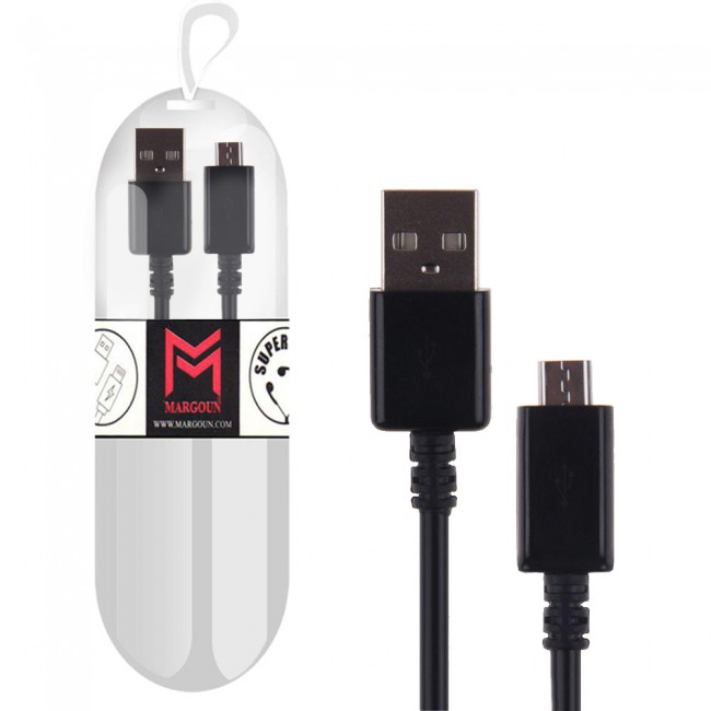 Samsung Galaxy S6 Black USB Cable with Free Margoun Cable Organizer – Black ,  White , Blue , Purple