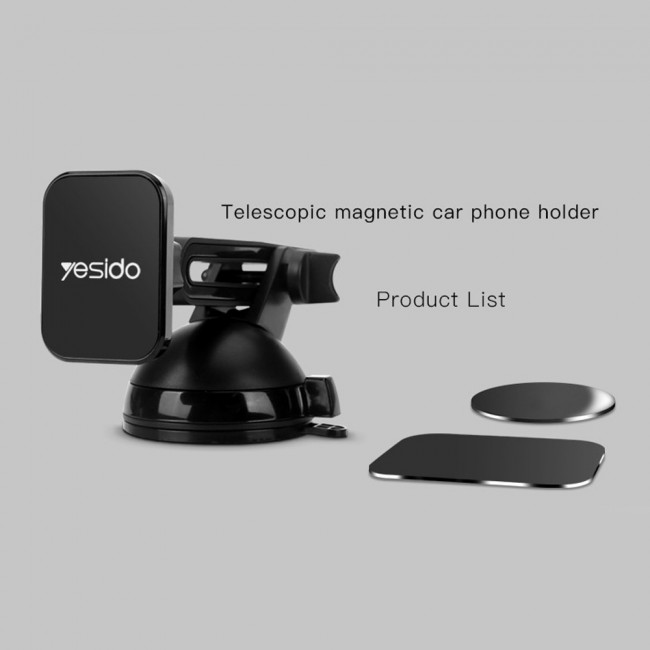 Yesido C39 Telescopic Car Phone Holder Mount - Black