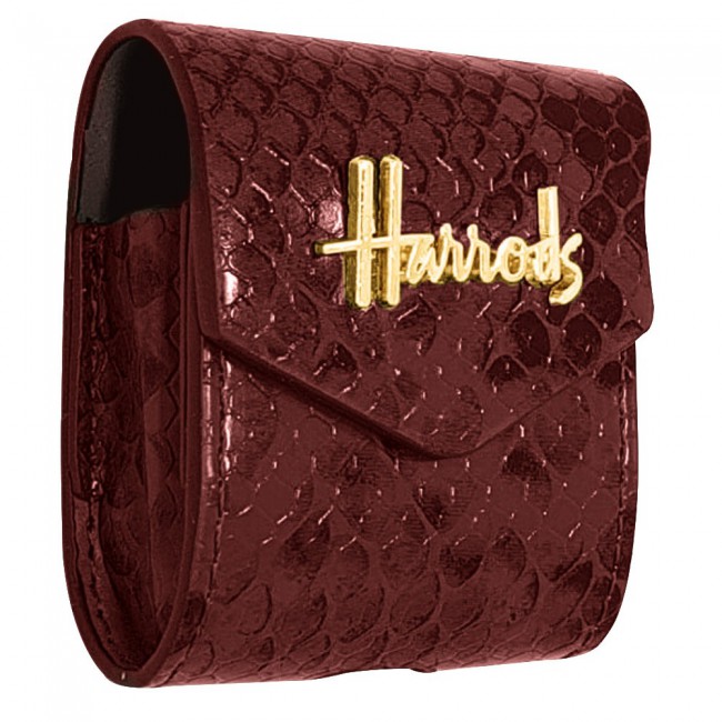 Harrods Leather Style Crocodile Pattern Case for AirPods - Scarlet
