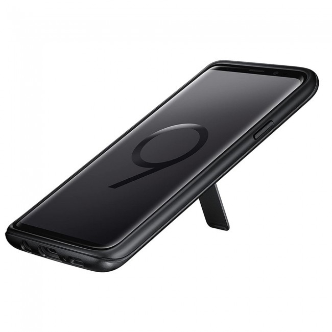 Official Samsung Rugged Protective Case for Galaxy S9 Plus with Kickstand - Black