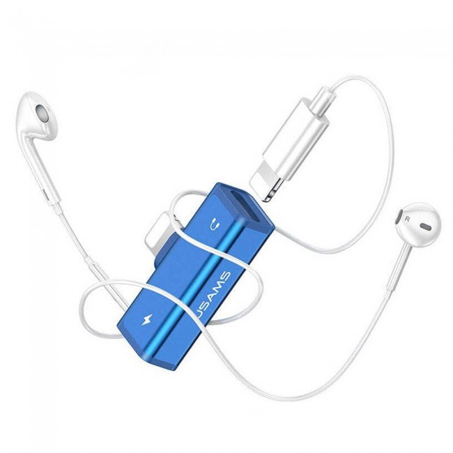 USAMS Dual Lightning Charging and Audio Adapter AU05