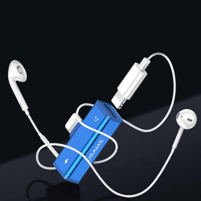 USAMS Dual Lightning Charging and Audio Adapter AU05