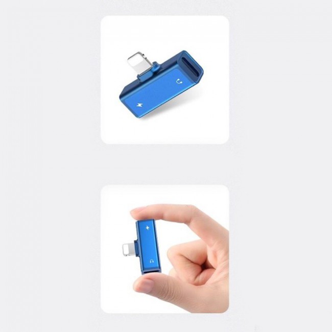 USAMS Dual Lightning Charging and Audio Adapter AU05