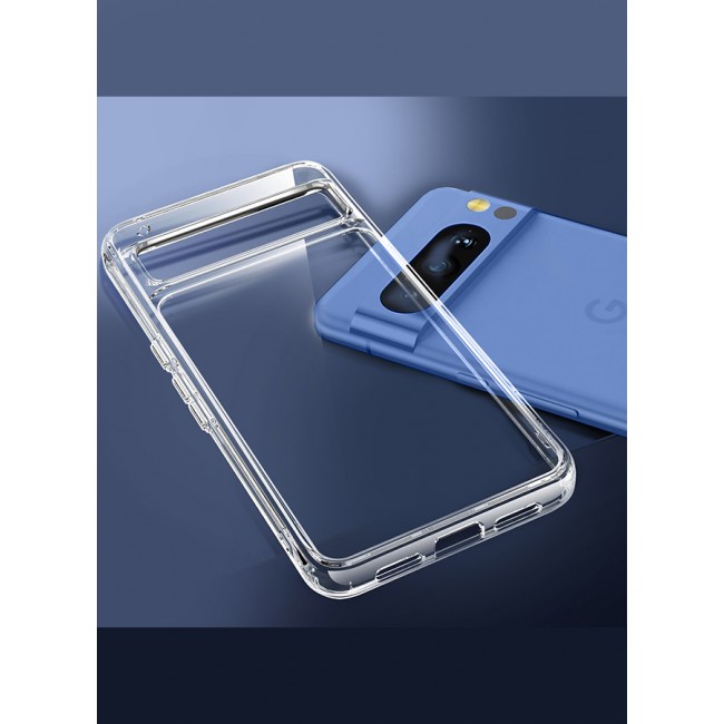 MARGOUN Google Pixel 8 Pro TPU Case Clear Anti-Yellowing Transparent Shockproof Protective Phone Case Scratch Resistant Cover