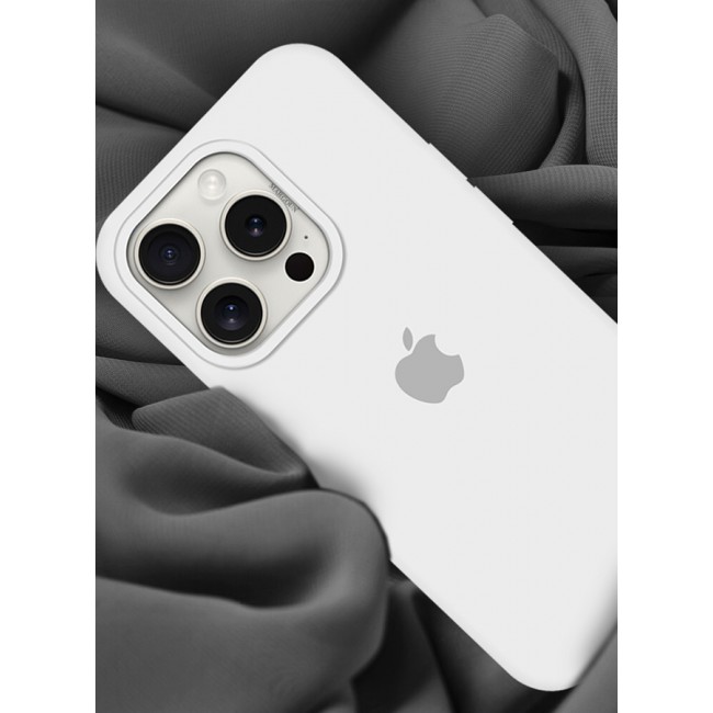 MARGOUN iPhone 15 Pro Case Silicone Case Cover Durable and Anti Scratch Back Cover White