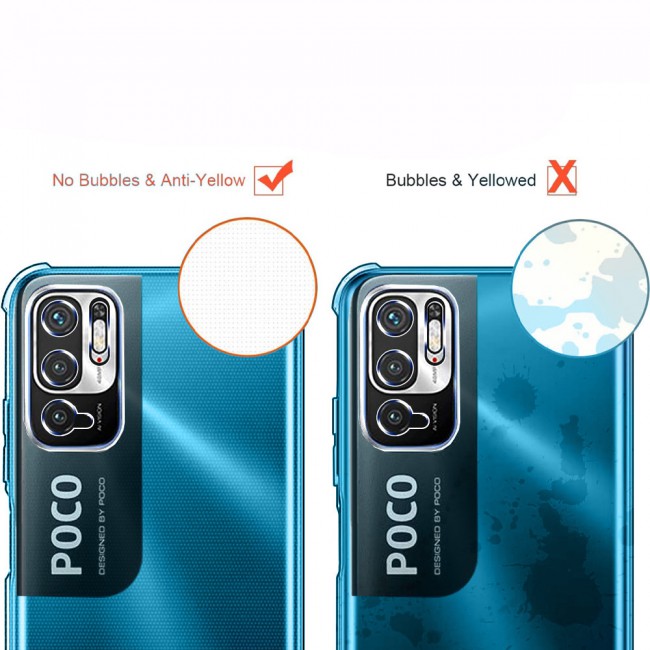 CATANES For Xiaomi Poco M3 Pro Case Cover Clear Protective TPU Four Corners Cover Transparent Soft Case