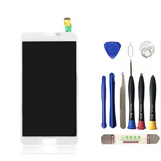 LCD with Digitizer Replacement for Samsung Galaxy Note 4 White