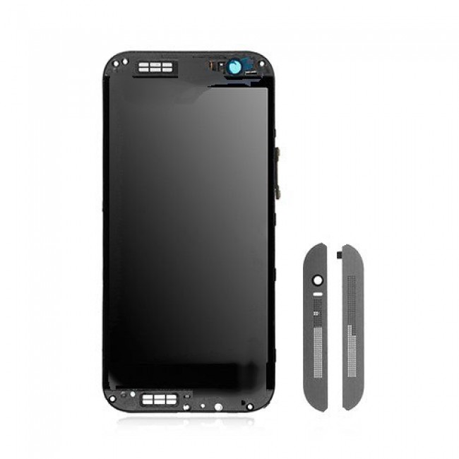 LCD Screen Assembly (With Speaker Cover) for HTC One M8 Gray