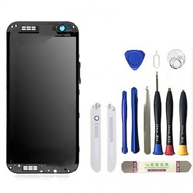 LCD Screen Assembly (With Speaker Cover) for HTC One M8 White