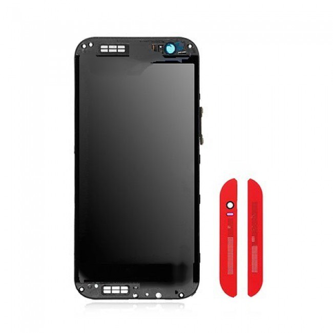 LCD Screen Assembly (With Speaker Cover) for HTC One M8 Red