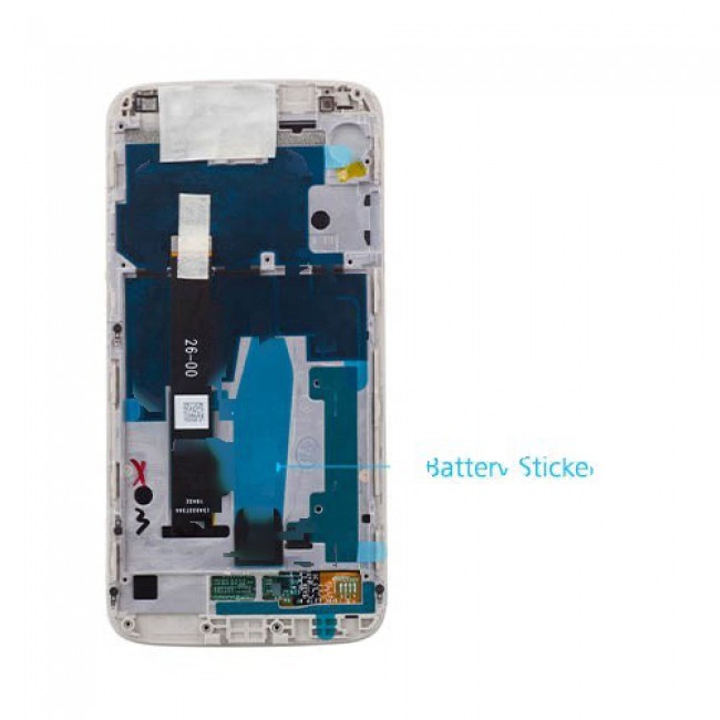 LCD Screen Assembly Replacement for Motorola Moto M Silver