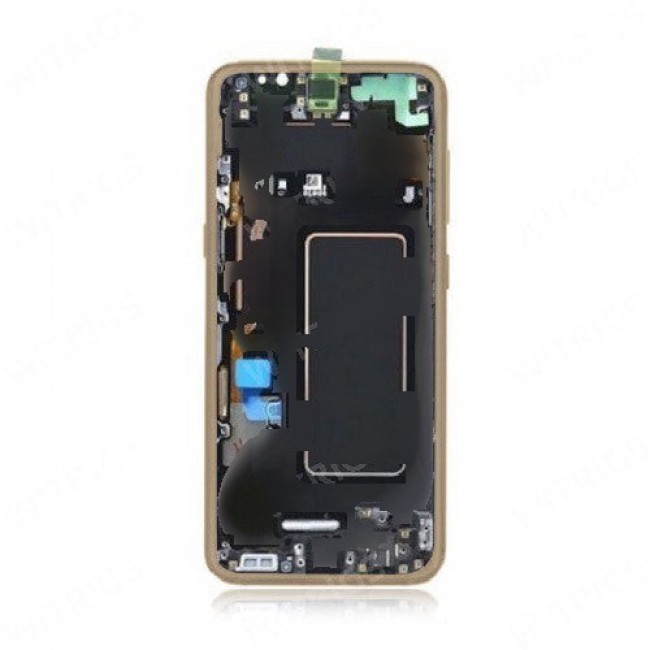 Screen Replacement with Frame for Samsung Galaxy S8 Maple Gold