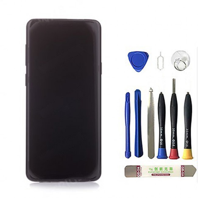 Screen Replacement with Frame for Samsung Galaxy S9 Plus Midnight Black
