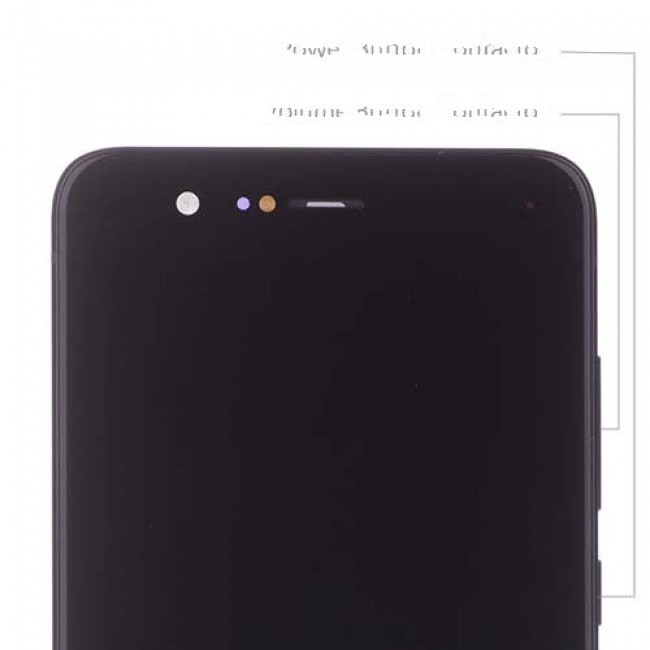 Screen Replacement with Frame for Xiaomi Mi Note 3 Black (With frame)