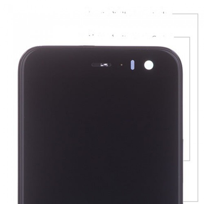 Screen Replacement with Frame for HTC U11 Life Brilliant Black