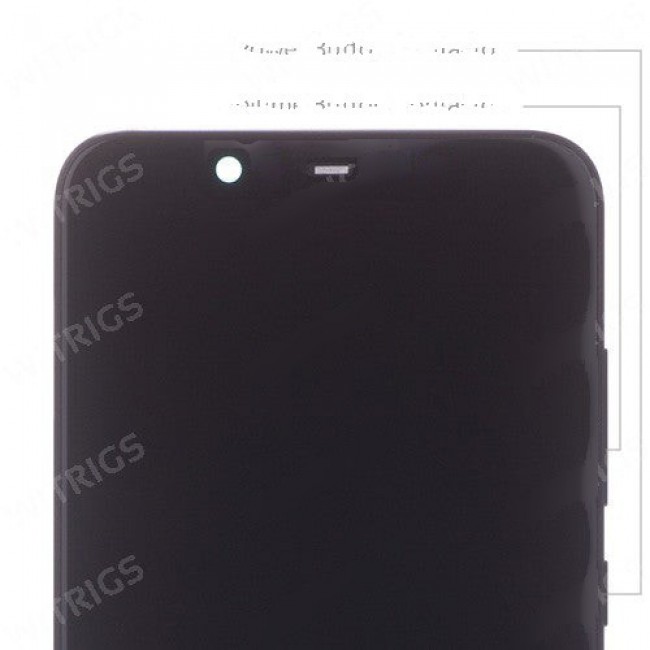Screen Replacement with Frame for Xiaomi Mi 8 Black (Xiaomi Mi 8 Standard Edition)