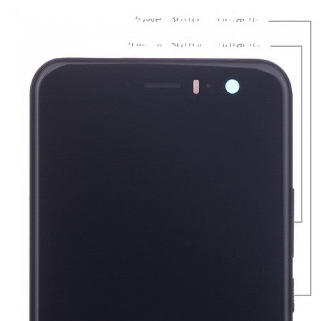 Screen Replacement with Frame for HTC U11 Black
