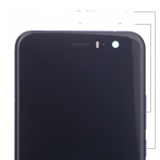 Screen Replacement with Frame for HTC U11 Blue