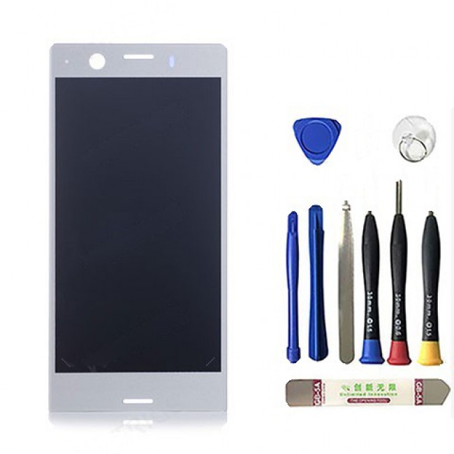 LCD Screen Replacement for Sony Xperia XZ1 Compact White Silver