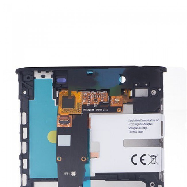 Custom Screen Replacement with Frame for Sony Xperia L1 Black
