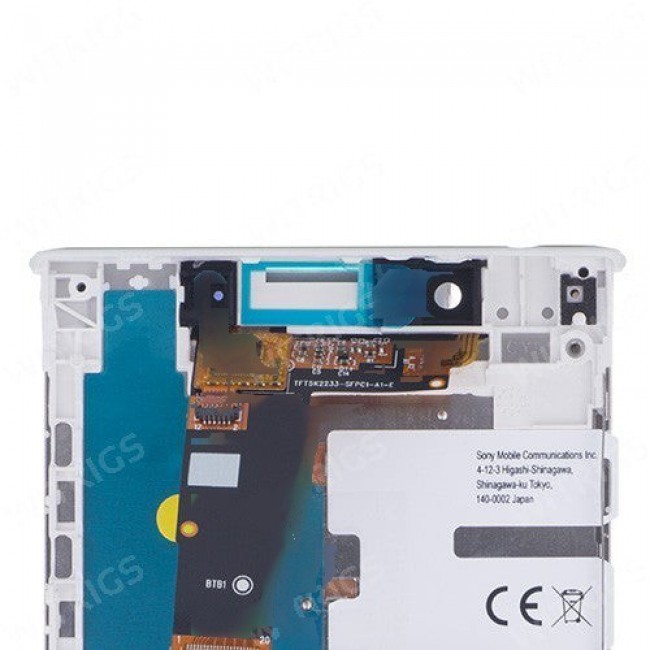 Custom Screen Replacement with Frame for Sony Xperia L1 White