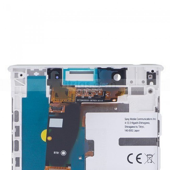 Custom Screen Replacement with Frame for Sony Xperia L1 White