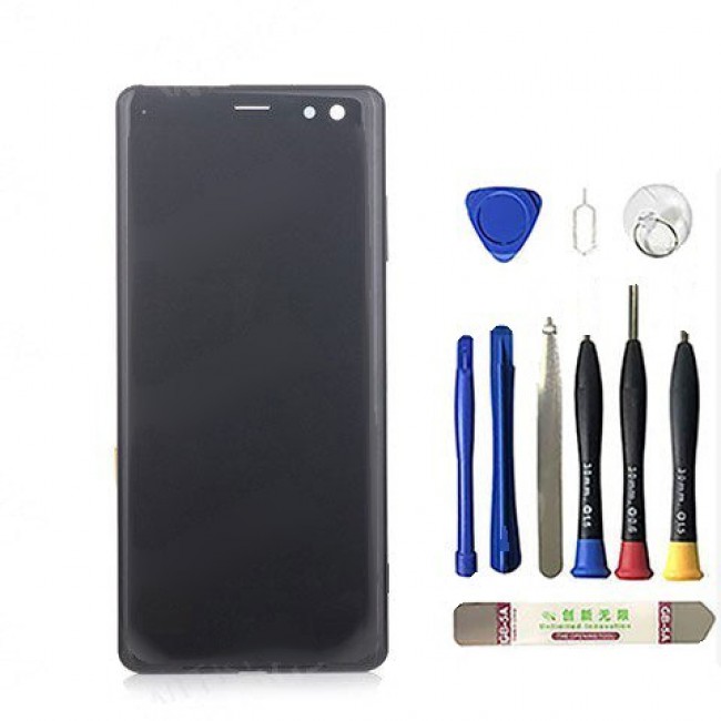 Screen Replacement with Frame for Sony Xperia XZ3 Black
