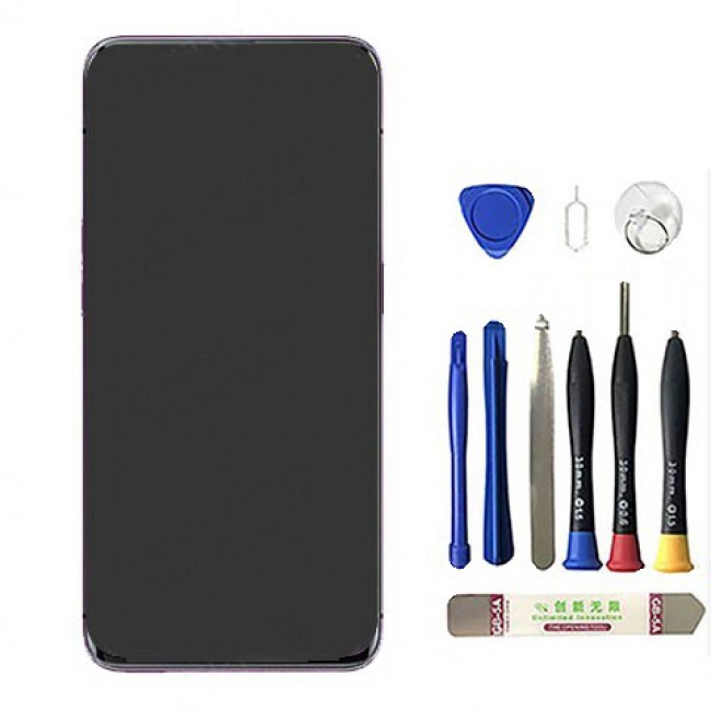 Screen Replacement with Frame for OPPO Find X Bordeaux Red (Red)