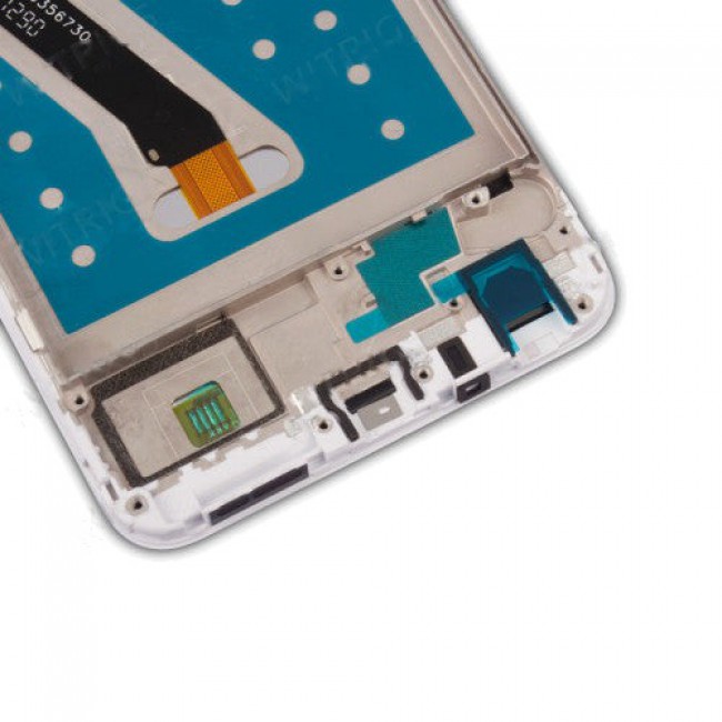 Custom Screen Replacement with Frame for Huawei P Smart White