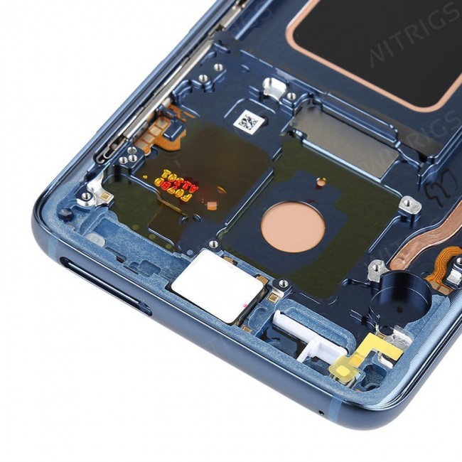 Screen Replacement with Frame for Samsung Galaxy S9 Coral Blue