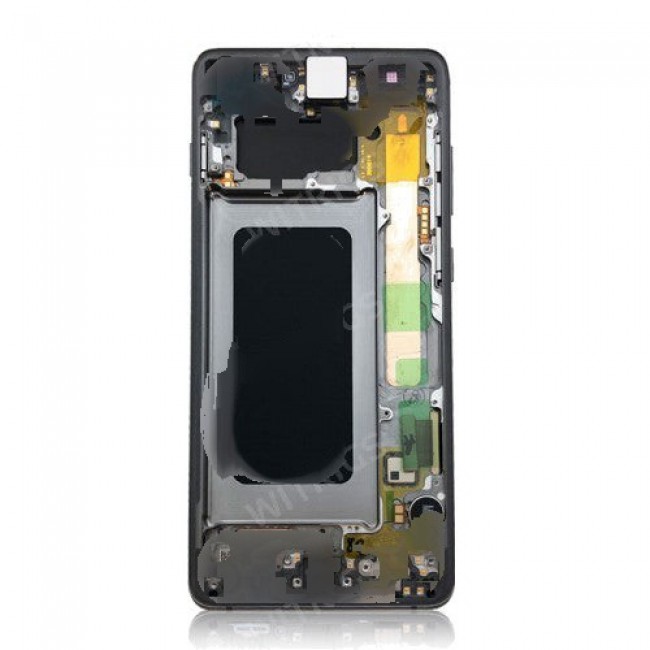 Screen Replacement with Frame for Samsung Galaxy S10 Plus Prism Black