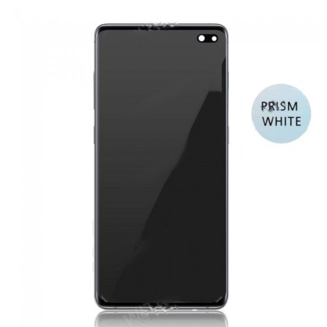 Screen Replacement with Frame for Samsung Galaxy S10 Plus Prism White